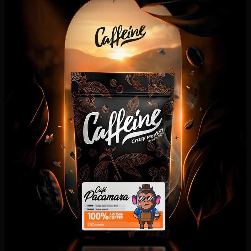Granos de café Pacamara natural de Boquete
